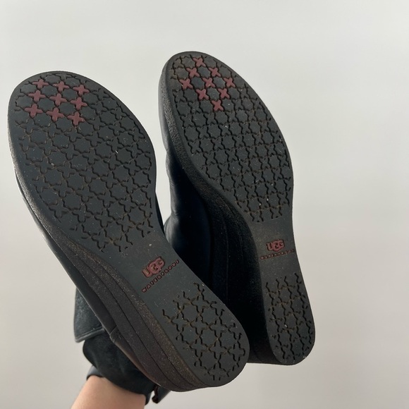 UGG Devoran Black Wedge Waterproof Ankle Booties Ladies - Picture 8 of 13